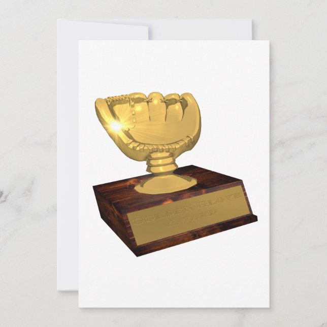 Goldener Handschuh Einladung (Vorderseite)