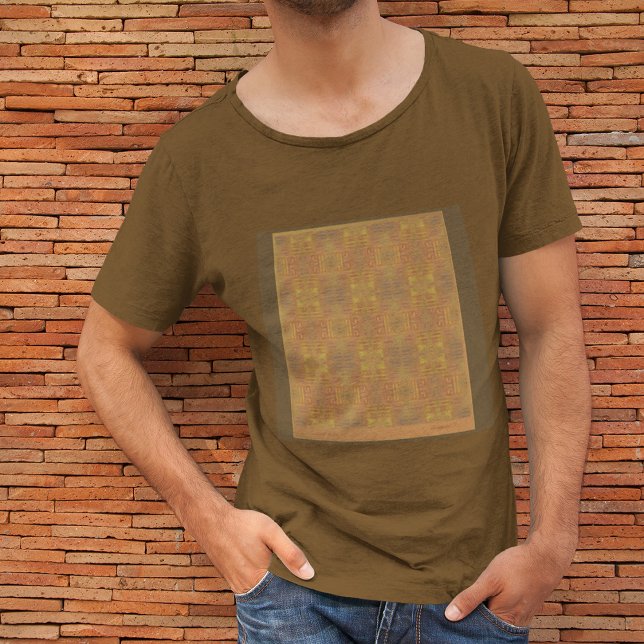 Goldener Haze Abstrakt auf braunem T-Shirt (Von Creator hochgeladen)