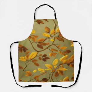 Goldener Herbst: Ein nahtloses 3D-Leaf-Muster Schürze