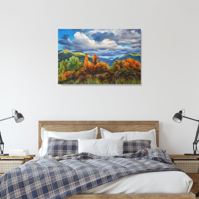 Goldener Herbst im Gebirge Leinwanddruck (Insitu (Schlafzimmer))