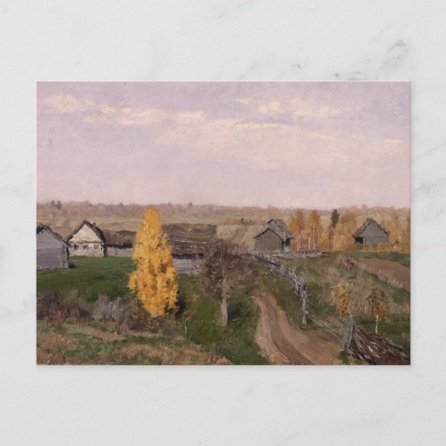 Goldener Herbst | Issac Levitan Postkarte (Vorderseite)