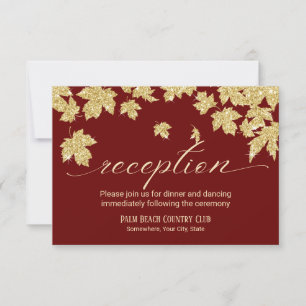 Goldener Herbst lässt Burgund Hochzeit im Herbst E Einladung