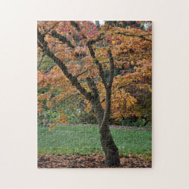 Goldener Herbstbaum Puzzle (Vertikal)