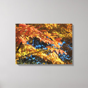Goldener Herbstbelag Blätter Canvas Print Leinwanddruck