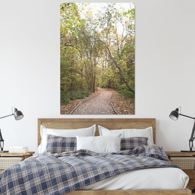 Goldener Herbstwaldweg Leinwanddruck (Insitu (Schlafzimmer))