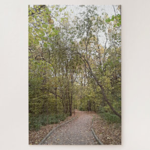 Goldener Herbstwaldweg Puzzle