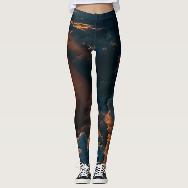 Goldener Himmelsaktives Trageyoga Leggings (Vorderseite)