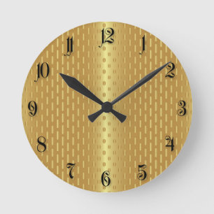 Goldener Hintergrund Runde Wanduhr