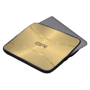 goldener Hintergrund Streifen Akzent Laptop-Sieb Laptopschutzhülle