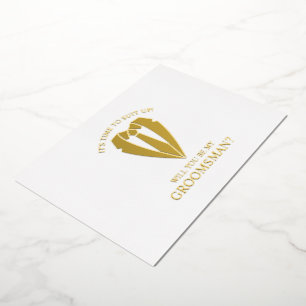 Goldener Hochzeitanzug Personalisierter Heiratsant Folieneinladung