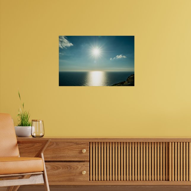 Goldener Horizont | Dingli Cliffs Malta Seelandsch Poster (Wohnzimmer 2)