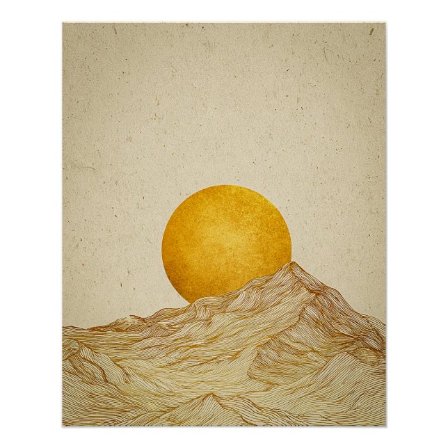 Goldener Horizont Poster (Vorderseite)