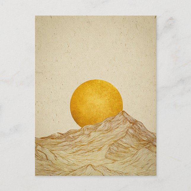 Goldener Horizont Postkarte (Vorderseite)