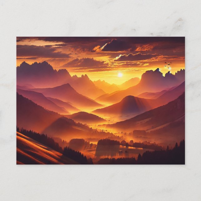 Goldener Horizont - Postkarte (Vorderseite)