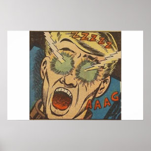 Goldener Horror Vintage Comicen 60er klassisches R Poster