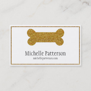 Goldener Hundeknochen-Visitenkarte-Entwurf Visitenkarte
