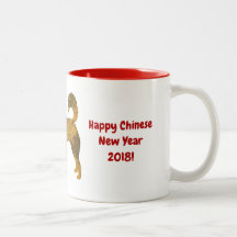 Goldener Husky Zwei-Töne-Tasse