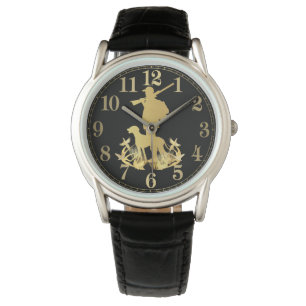 Goldener Jäger Armbanduhr