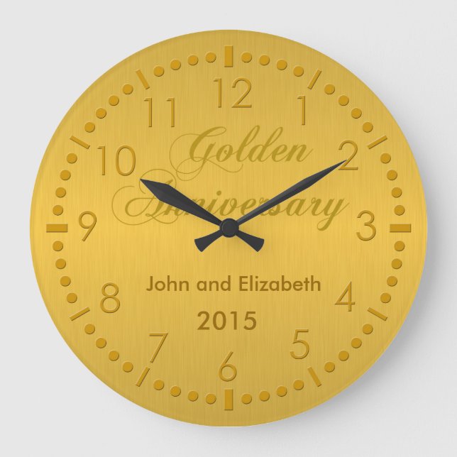 Goldener Jahrestag Große Wanduhr (Vorderseite)