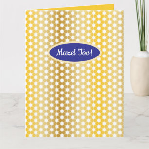 Goldener jüdischer Stern "Mazel Tov" Grußkarte Karte
