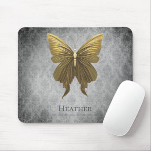 Goldener Juwelen-Schmetterling-Damaskus Mousepad