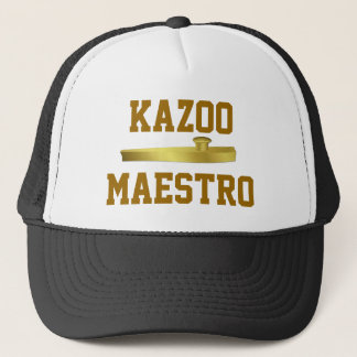 Goldener Kazoo-Musikinstrument-Musiker-Hut Truckerkappe