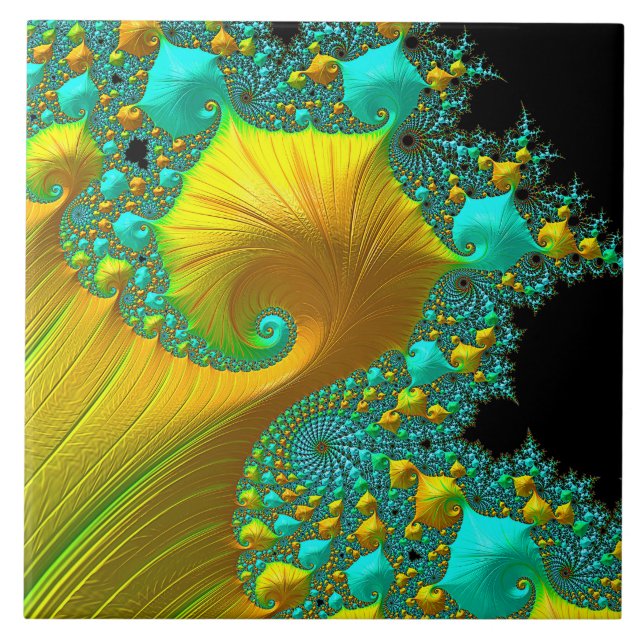 Goldener Kegel-Keramik-Fliesen-Entwurf Fliese (Vorderseite)