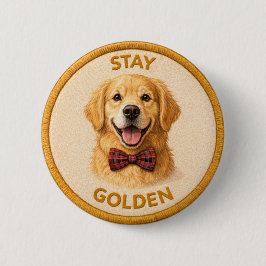 Goldener Knopf Button