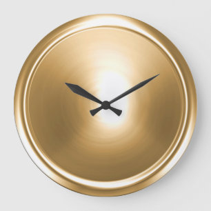 Goldener Knopf Große Wanduhr