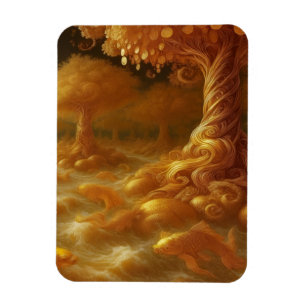 Goldener Koi Magnet