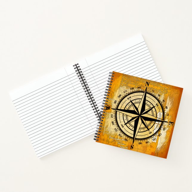 Goldener Kompass Notizbuch (Innenseite)