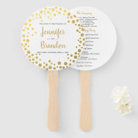 Goldener Konfetti-Fan