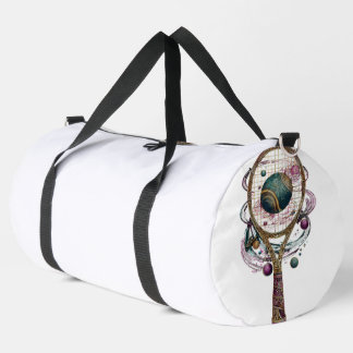 Goldener kosmischer Tennisschläger Duffle Bag