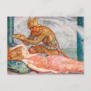 Goldener Kranz für die Märchenprinzessin Postkarte