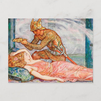 Goldener Kranz für die Märchenprinzessin Postkarte
