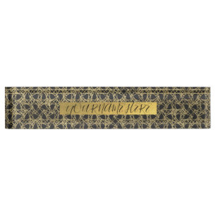 Goldener Kratzer Moderne Pracht Einzigartige Elega Namensplakette