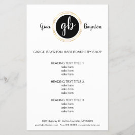 Goldener Kreis, Monogramm-Logo Flyer