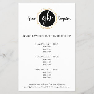 Goldener Kreis, Monogramm-Logo Flyer