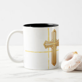 Goldener Kreuz Becher Zweifarbige Tasse