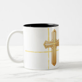 Goldener Kreuz Becher Zweifarbige Tasse