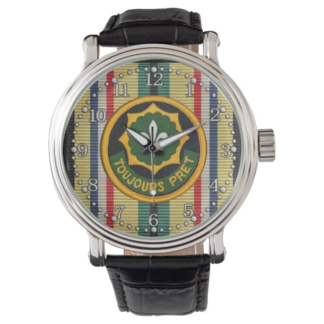 Goldener Krieg 2. Armored Cavalry Regiment Watch Armbanduhr (Vorderseite)