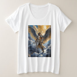 Goldener Krieger des Hurcherzengels Michael Große Größe T-Shirt