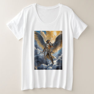 Goldener Krieger des Hurcherzengels Michael Große Größe T-Shirt