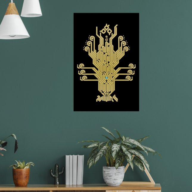 Goldener Kristall Poster (Wohnzimmer 1)