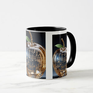 Goldener Kristallapfel-Becher - Musikalischer Apfe Tasse