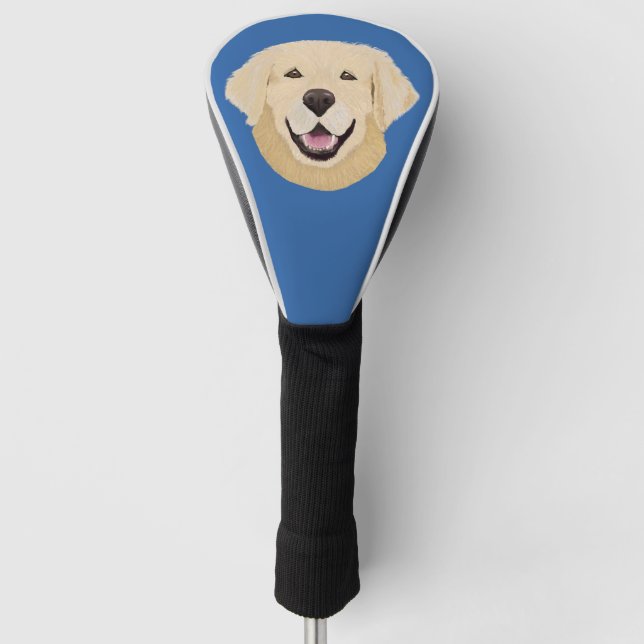 Goldener Labrador Golf Headcover (Vorderseite)