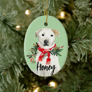 Goldener Labrador Weihnachten Keramik Ornament