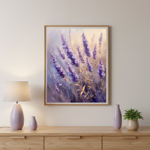 Goldener Lavendel-Wandkunst-Druck   Vertikales Pos Poster