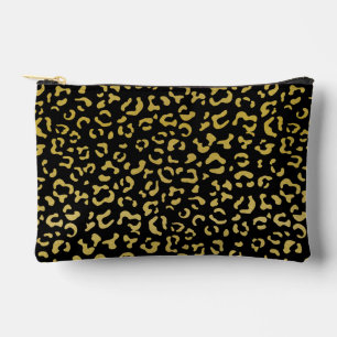 Goldener Leopard, Gold Glitter, Leopardenmuster Zubehörtasche