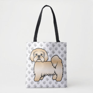 Goldener Lhasa Apso Süßer Cartoon-Hund & Pfoten